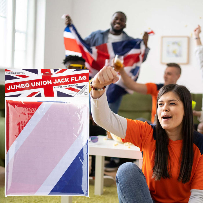 Union Jack Flag Medium - Coronation Jubilee Sporting events 8ft x 5ft