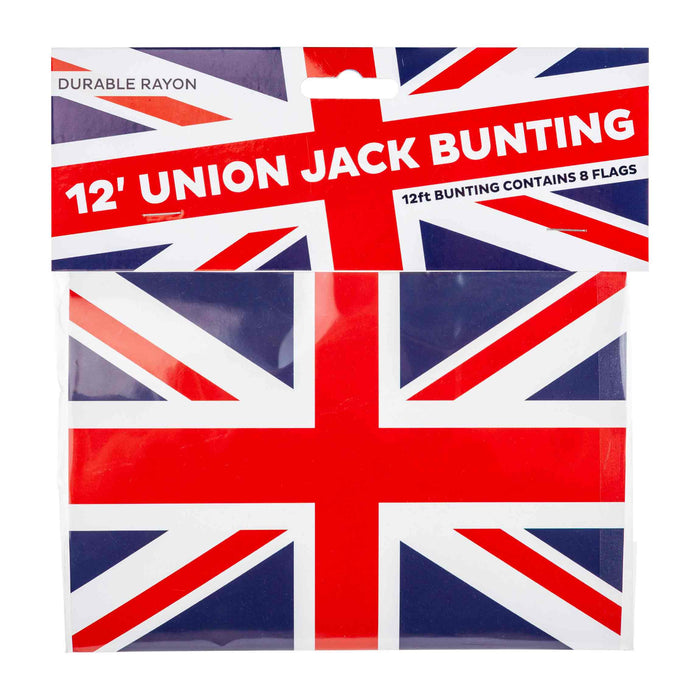 Union Jack Bunting With 8 Flags, Coronation Jubilee Sporting events