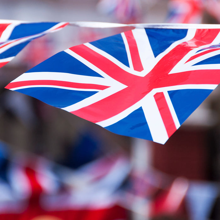 Union Jack Bunting 12ft With 8 Flags, Coronation Jubilee Sporting events