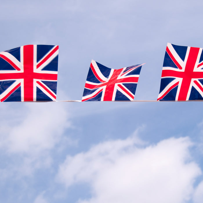 Union Jack Bunting 20ft With 12 Flags, Coronation Jubilee Sporting events