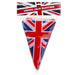 Union Jack Bunting Triangle 20ft 12 Flags, Coronation Jubilee Sporting events