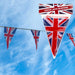 Union Jack Bunting Triangle 20ft 12 Flags, Coronation Jubilee Sporting events