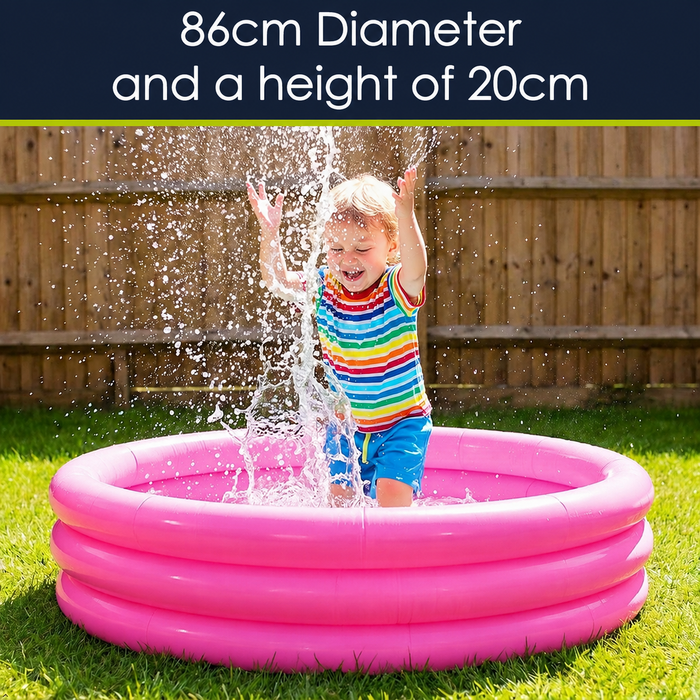 Children's pink Paddling Pool 86 x 20cm