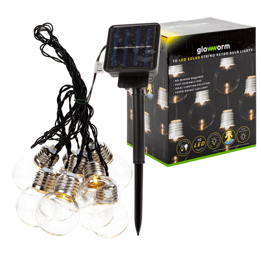 Glowworm Solar Bulb Lights - Warm White LED