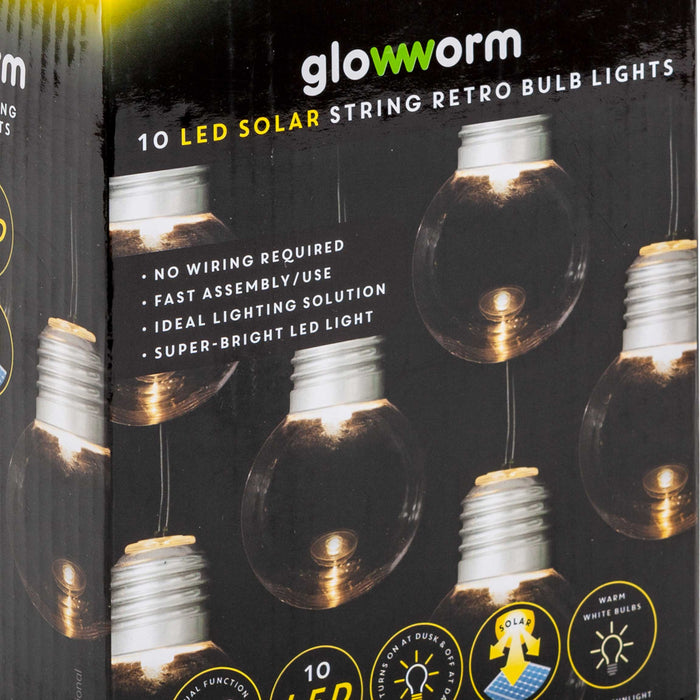 Glowworm Solar Bulb Lights - Warm White LED