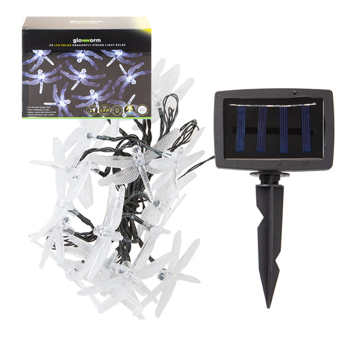 Glowworm Dragonfly Solar Lights - Warm White LED