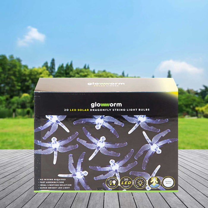 Glowworm Dragonfly Solar Lights - Warm White LED