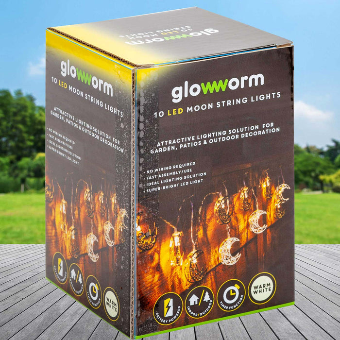 Glowworm Moon String Lights - Warm White LED