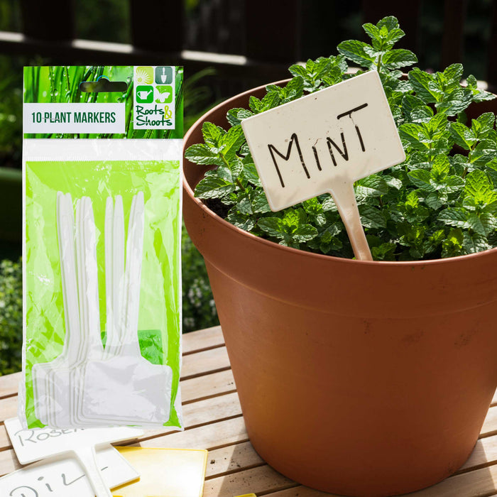 Large Plastic Plant Markers (10 Pack) - Roots & Shoots