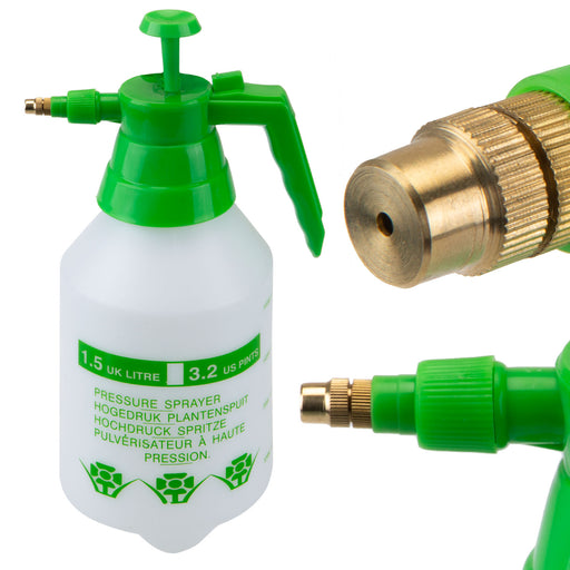 1.5L Pressure Sprayer Bottle Heavy Duty Hand Held Pump - Roots & Shoots