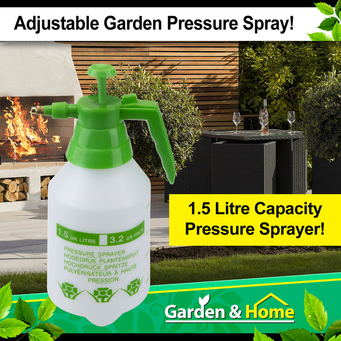 1.5L Pressure Sprayer Bottle Heavy Duty Hand Held Pump - Roots & Shoots