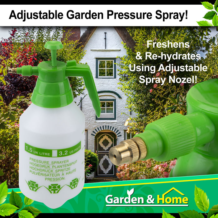 1.5L Pressure Sprayer Bottle Heavy Duty Hand Held Pump - Roots & Shoots