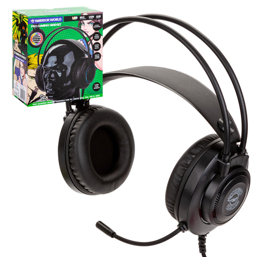 Deluxe Gaming LED Headset & Mic With Comfort Padding - Warrior World