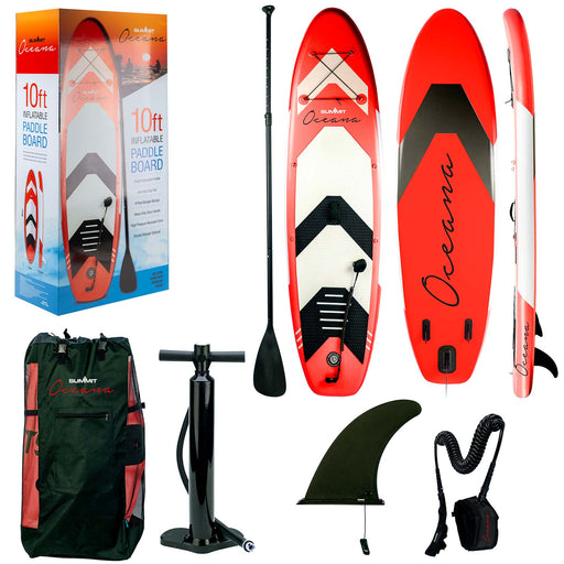 Oceana 10ft Inflatable Paddle Board Kit (Red)