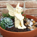 Enchanted Cream Sitting Fairy Garden Ornament