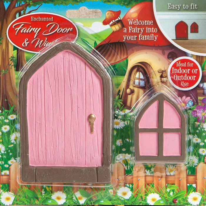 Enchanted - Fairy Sized Pink Door & Window