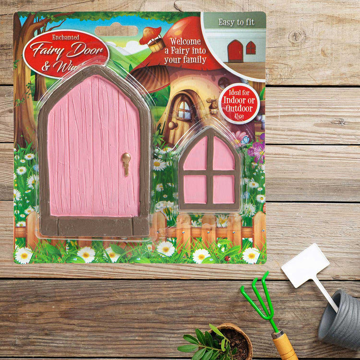 Enchanted - Fairy Sized Pink Door & Window