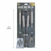 3 Pcs Deluxe Stainless Steel Barbecue Accessories Set