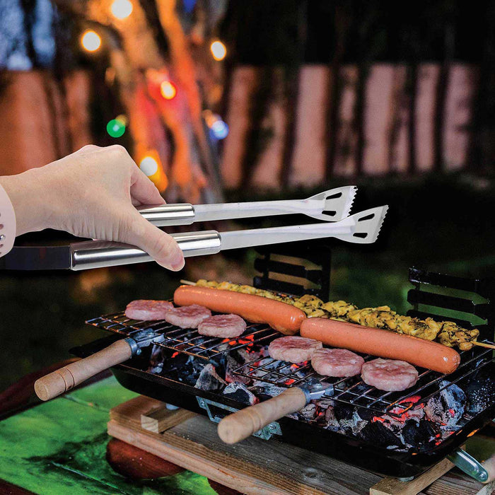 3 Pcs Deluxe Stainless Steel Barbecue Accessories Set
