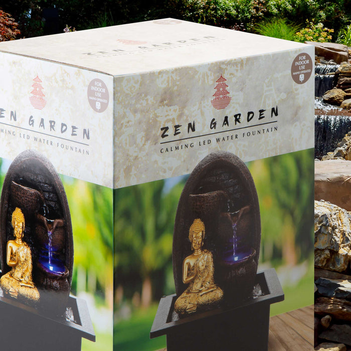 Buddha Indoor Water Fountain - Zen Garden