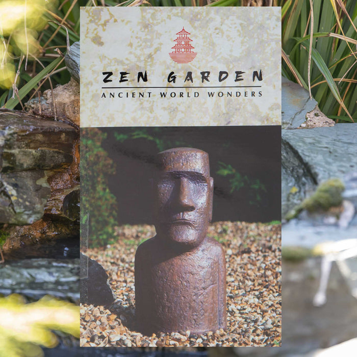 Easter Island Bronze Bust Head 12" Zen Garden Ornament