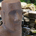 Easter Island Bronze Bust Head 12" Zen Garden Ornament