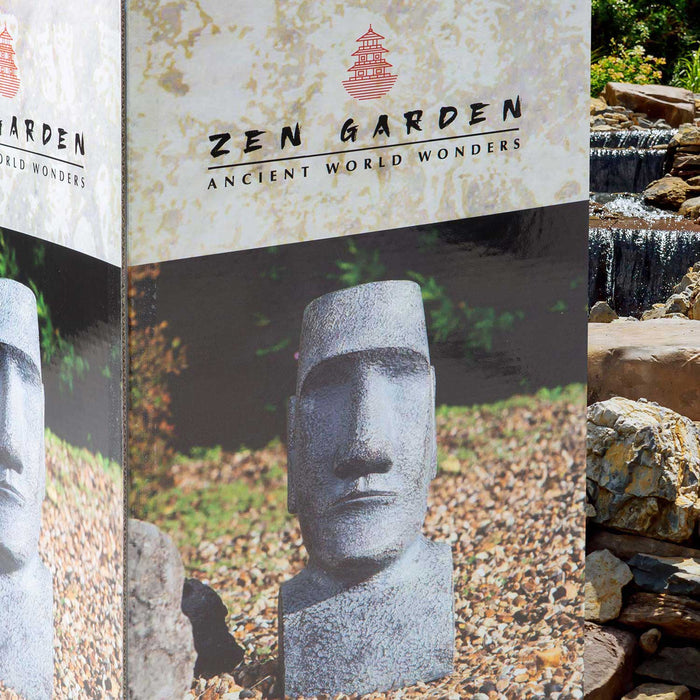 Easter Island Stone Bust Head 12" Zen Garden Ornament