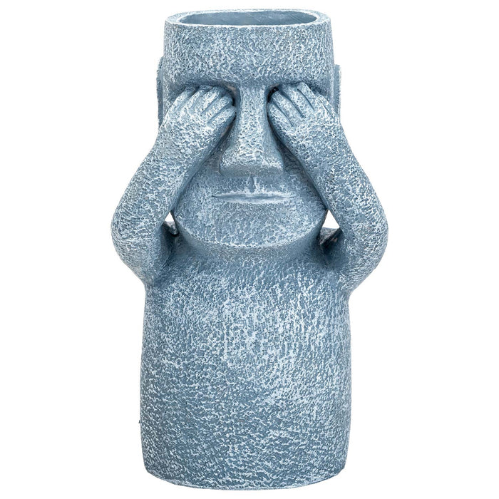 Easter Island Hiding Planter - See No Evil - 12" Zen Garden Ornament