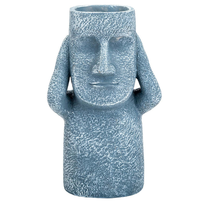 Easter Island Proverb Planter - Hear No Evil - 12" Zen Garden Ornament