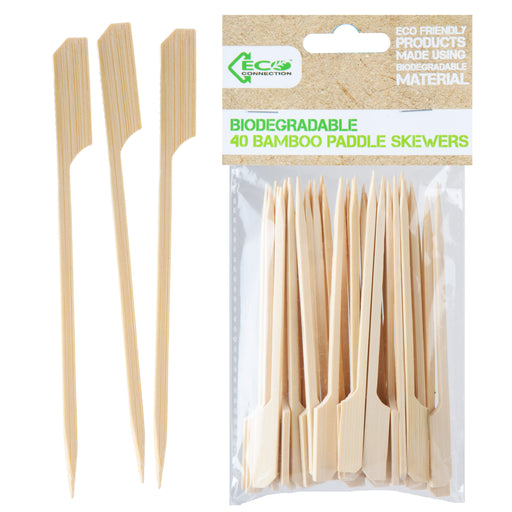 Eco Bamboo Paddle Skewers 40 Pack