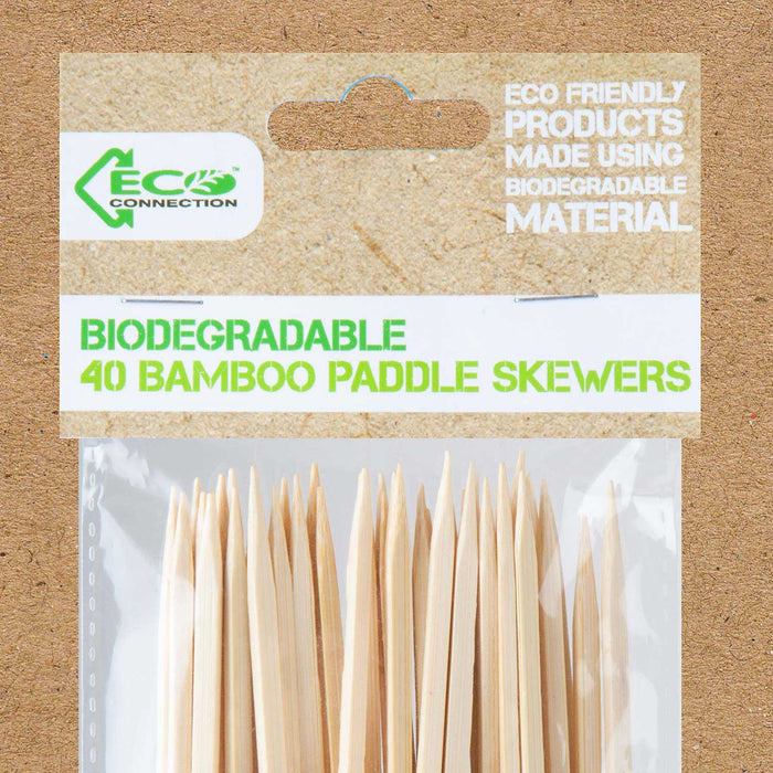 Eco Bamboo Paddle Skewers 40 Pack