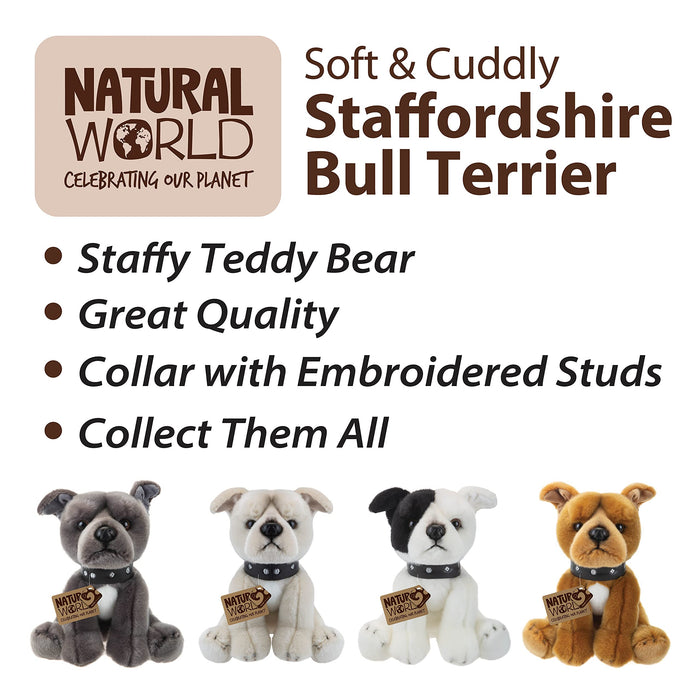 Staffordshire Soft Toy White Staffy, Bull Terrier Cuddly Toys