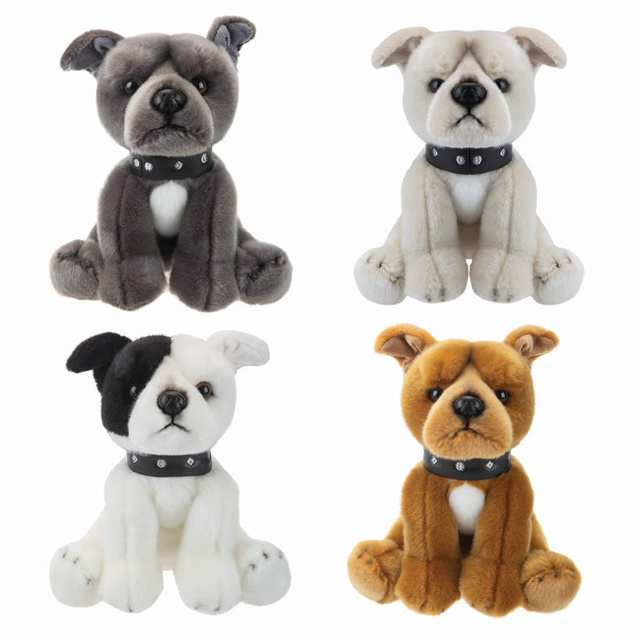 Staffordshire Soft Toy White Staffy, Bull Terrier Cuddly Toys