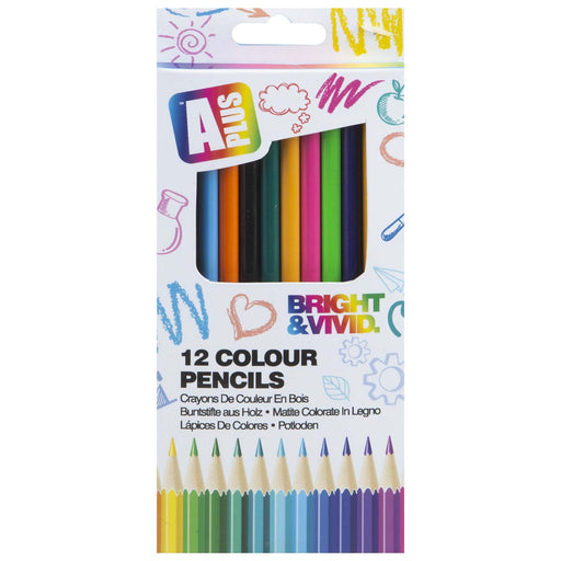 Assorted Coloured Pencils (12 Pack) APlus