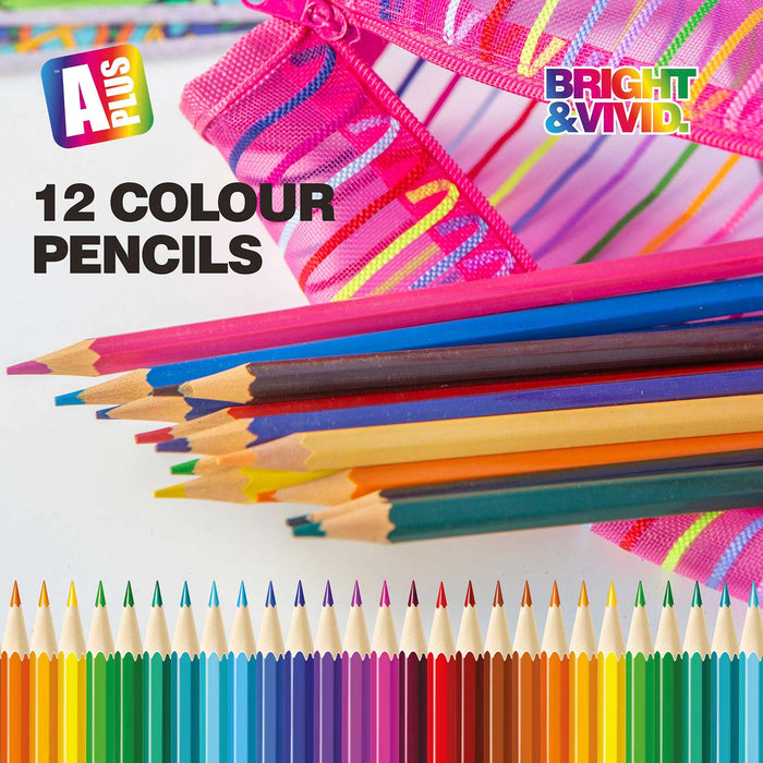 Assorted Coloured Pencils (12 Pack) APlus