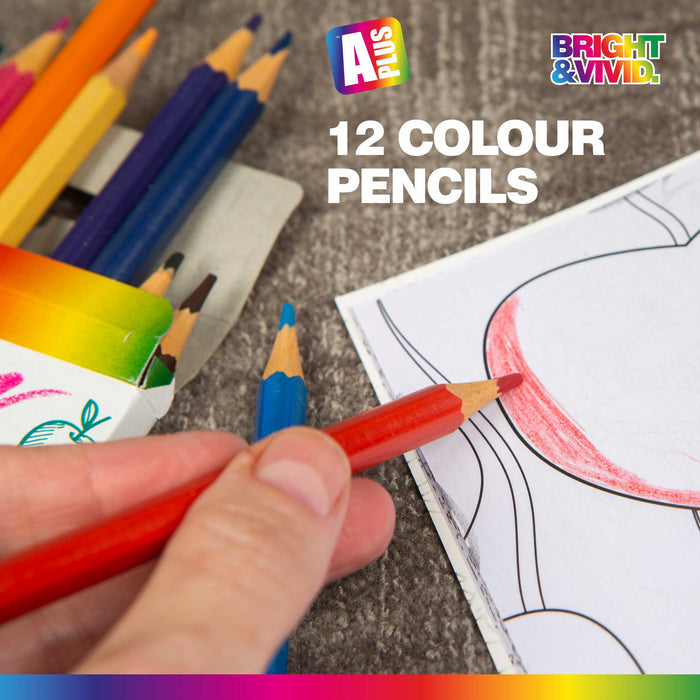 Assorted Coloured Pencils (12 Pack) A Plus