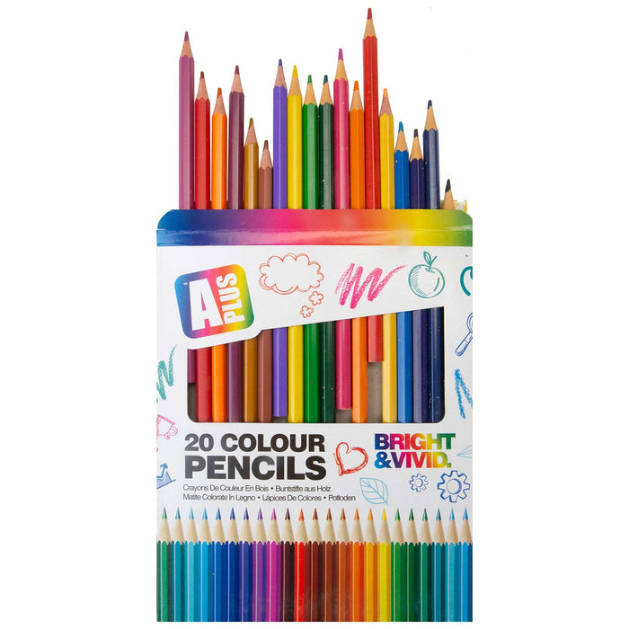 Assorted Coloured Pencils (20 Pack) APlus