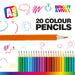 Assorted Coloured Pencils (20 Pack) APlus