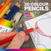 Assorted Coloured Pencils (20 Pack) APlus