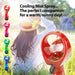 Red Cooling Mist Fan With Lanyard