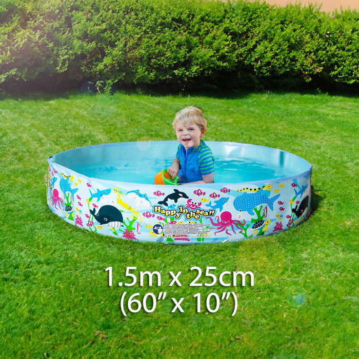 Childrens Paddling Pool 5ft, Rigid No Inflation 1.5 x 25cm