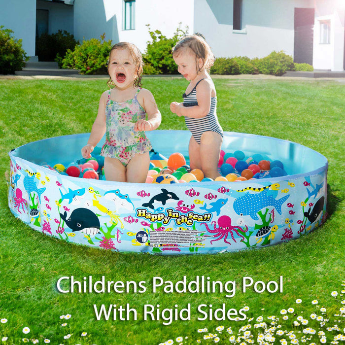 Childrens Paddling Pool 4ft, Rigid No Inflation 4ft x 25cm