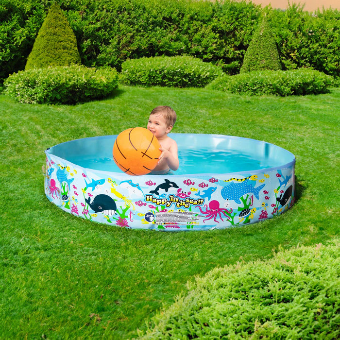 Childrens Paddling Pool 5ft, Rigid No Inflation 1.5 x 25cm