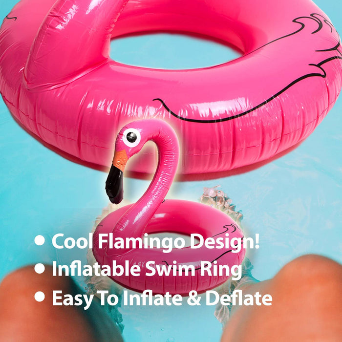 Large Flamingo Swim Ring 34"