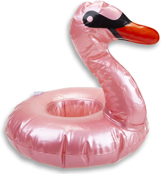 Pink Swan Drink Holder Pool Inflatable