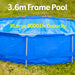 Large Round Pool Frame 3.6m - Wild 'n Wet - Framed Pool