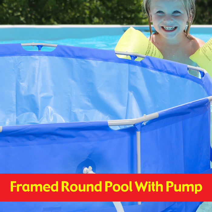 Large Round Pool & Pump 3.6m - Wild 'n Wet - Framed Pool