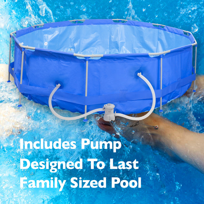 Large Round Pool & Pump 3.6m - Wild 'n Wet - Framed Pool