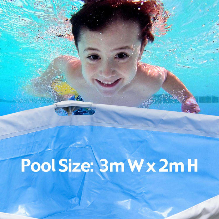 Large Rectangular Pool Frame 3m x 2m - Wild 'n Wet