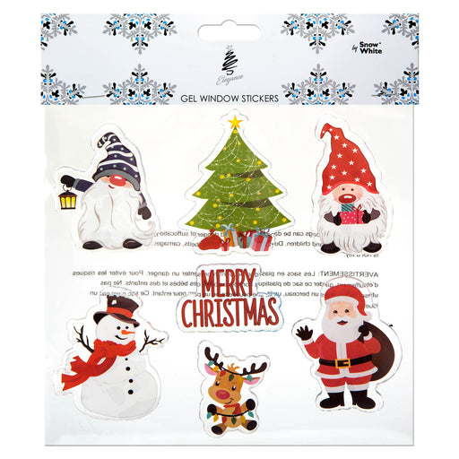 Christmas Window Stickers Decorations Gel Stickers (20cm x 20cm) 3 pack